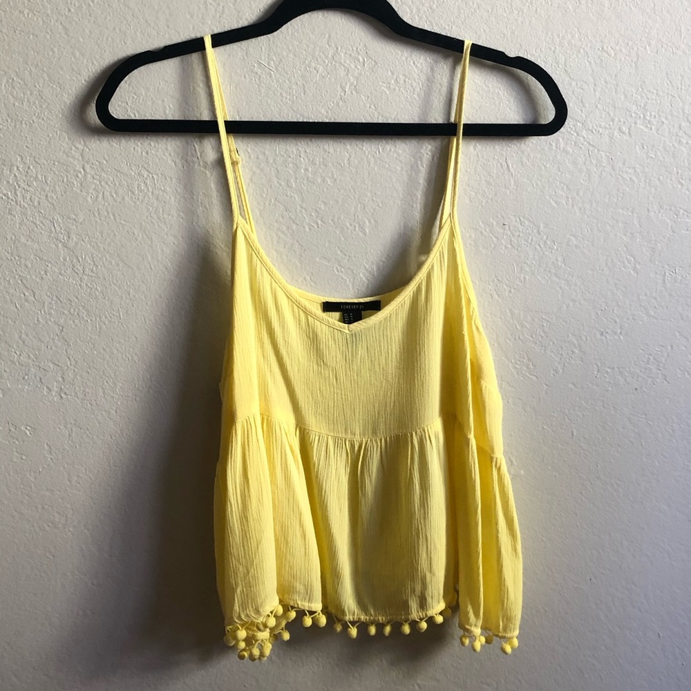 Cropped Yellow Tank Top